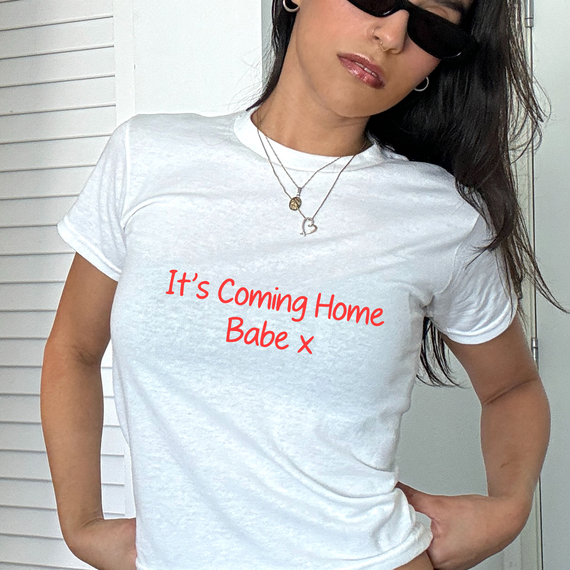 funny football slogan t shirt saying its coming home babe x